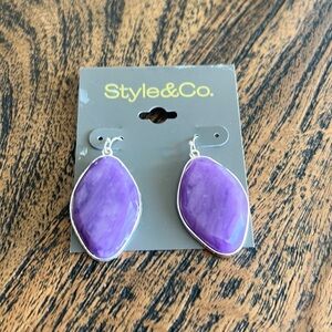 - Style & co purple earrings
